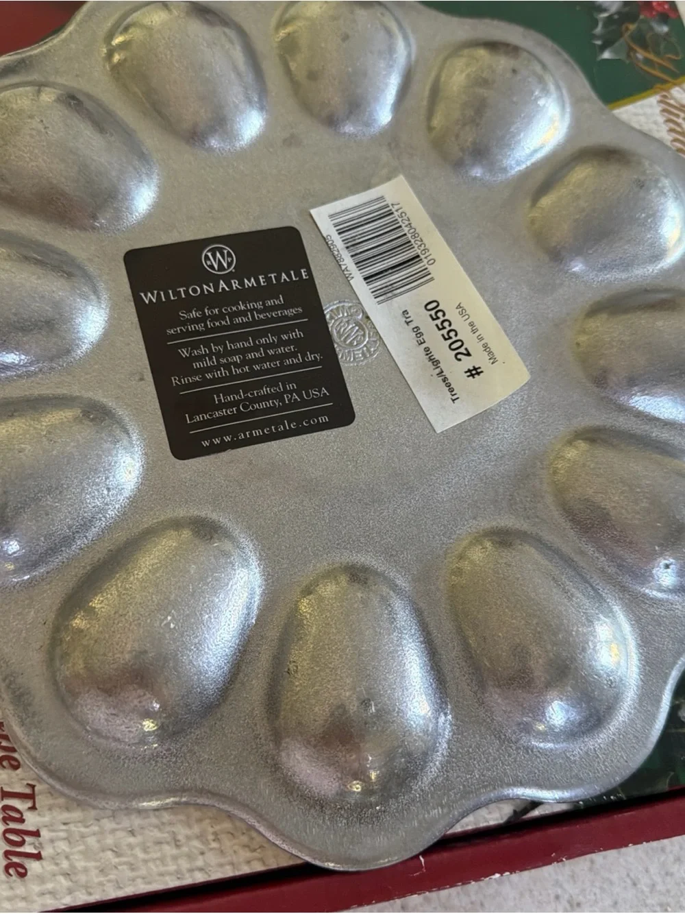 Wilton Armetale Pewter Holiday Tree Deviled Egg Server “tree light egg tray”